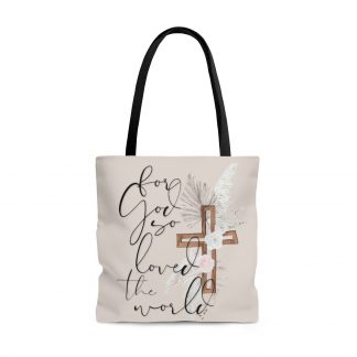 For God so Loved the World  Tote Bag in Natural